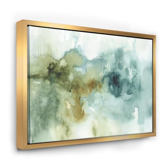 Designart - Abstract Watercolor Green House